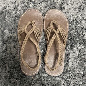 Plaka Braided Tan Sandals